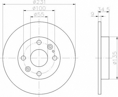 HELLA PAGID 8dd355106471 -  Тормозной диск